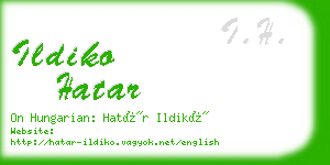 ildiko hatar business card